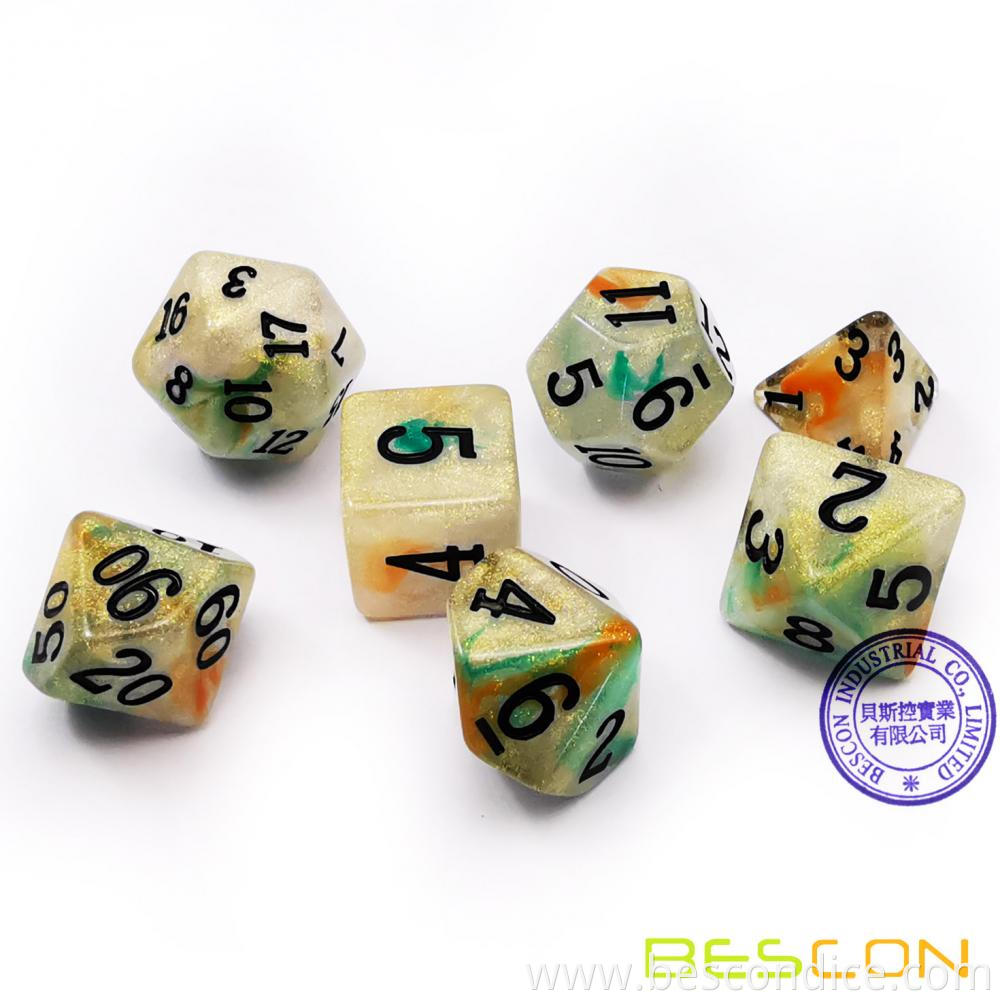 Resin Handmade Dice Gold Ore 2 Resin Handmade Dice Gold Ore 2